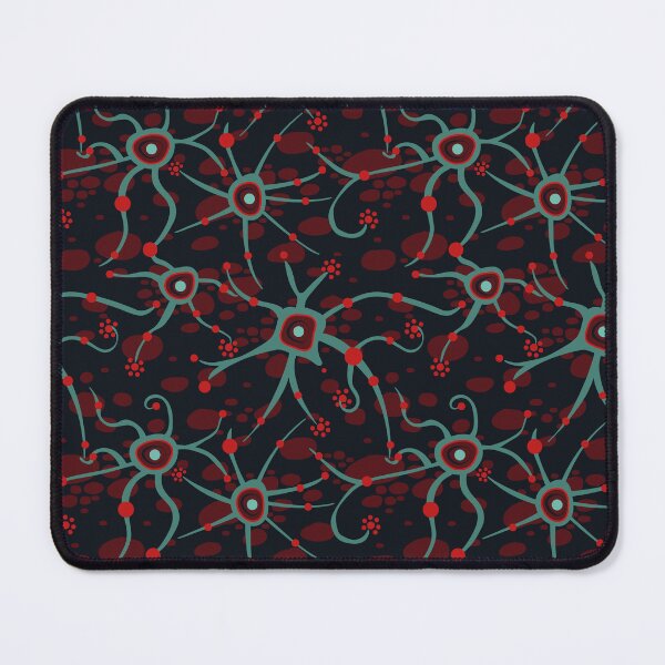Item preview, Neural network - teal and dark red - seamless pattern designed and sold by colorofmagic.