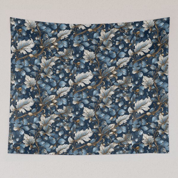Item preview, Luxe Blauw Bloempatroon v1 designed and sold by SimplifyCD.