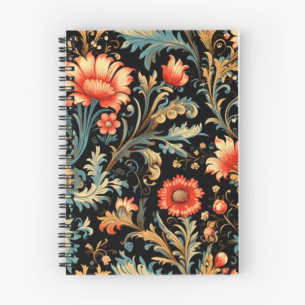 Item preview, Vintage Orange and Blue Floral designed and sold by tmckaydesigns.