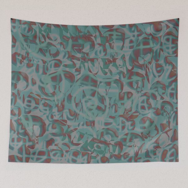 Item preview, Skulls,Targets, Spirals (Blue Green) designed and sold by skullbal.