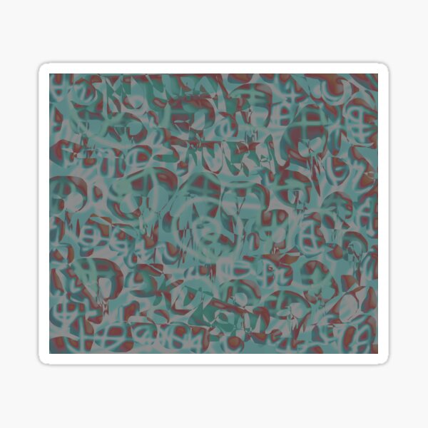 Aperçu de l'œuvre Crânes, cibles, spirales (bleu vert) créée et vendue par skullbal.