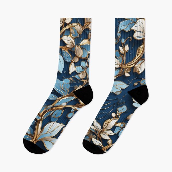 Artikelvorschau, Luxury Blue Flower Pattern v2 entworfen und verkauft von SimplifyCD.