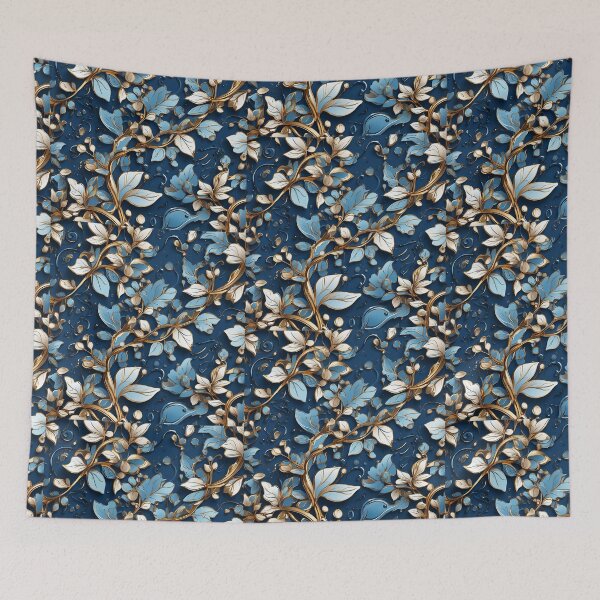 Artikelvorschau, Luxury Blue Flower Pattern v2 entworfen und verkauft von SimplifyCD.