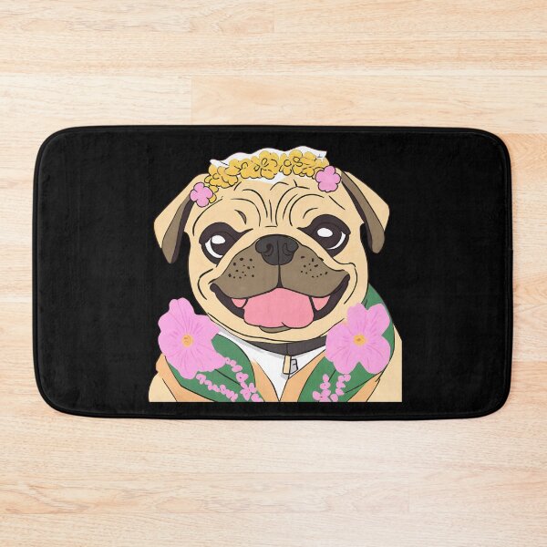 Item preview, smiling pug dog designed and sold by Vilemo.