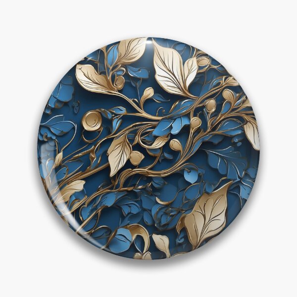 Item preview, Luxury Blue Flower Pattern v3 designed and sold by SimplifyCD.