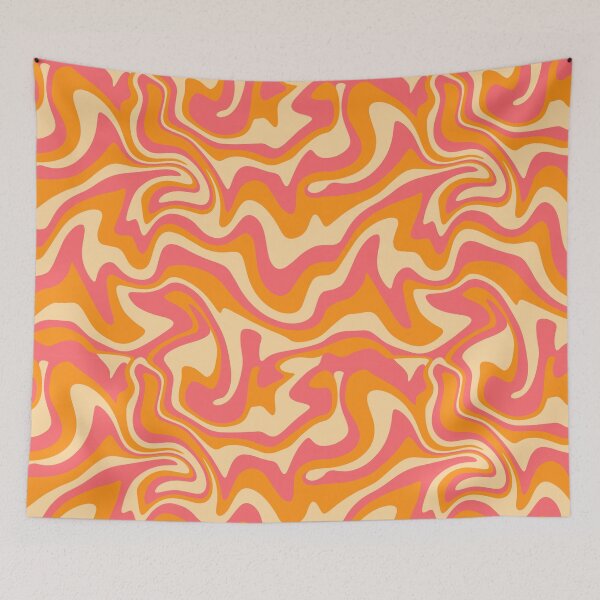 Item preview, Groovy Orange & Pink Liquid Marble Swirls designed and sold by newburyboutique.