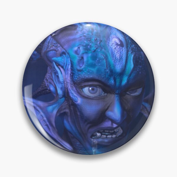 Aperçu de l'œuvre Le Mal - Illustration 3D Fantasy Alien - Version bleue créée et vendue par KairoDesign.