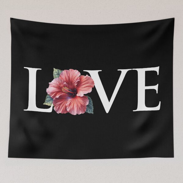 Item preview, LOVE | Hibiscus Flower Edition designed and sold by Altered Pixels.