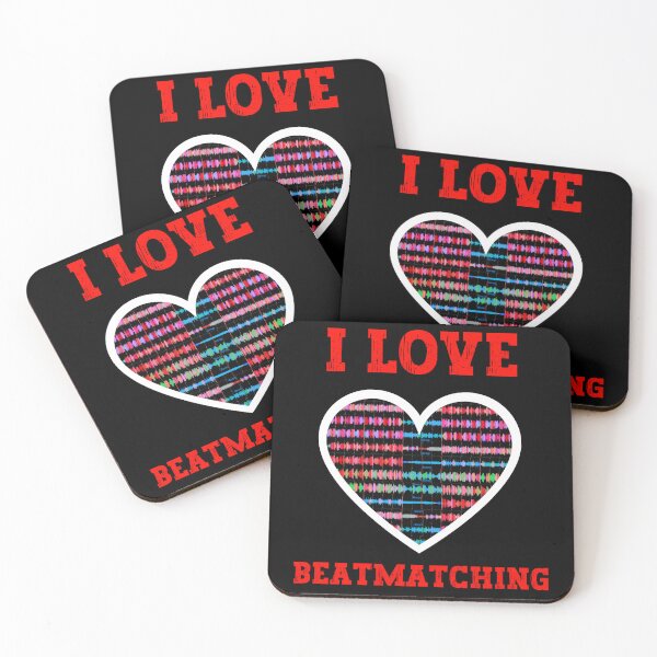 Item preview, I Love Beatmatching - Aesthetic Valentines Day Art For DJ designed and sold by Raccoon's World.