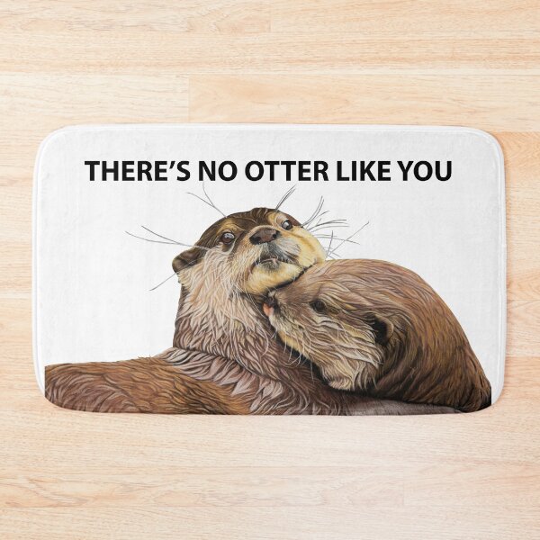 Item preview, Otter couple - Otter art - otter wall art - wildlife art - otter mate - otter family - otter swim designed and sold by IslesArt.