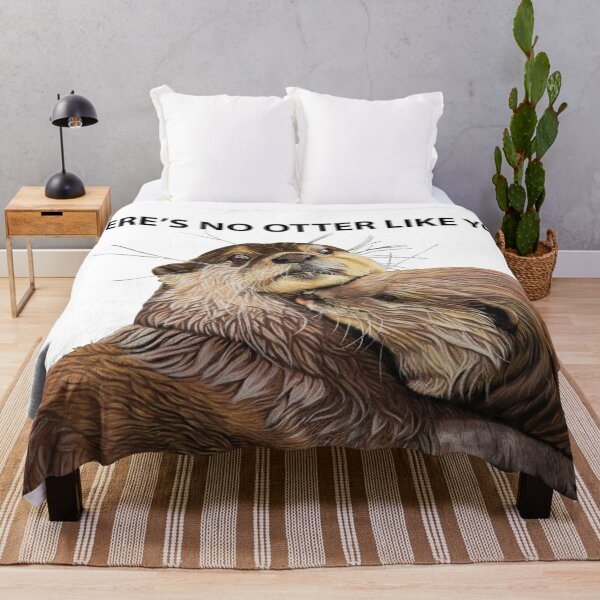 Item preview, Otter couple - Otter art - otter wall art - wildlife art - otter mate - otter family - otter swim designed and sold by IslesArt.