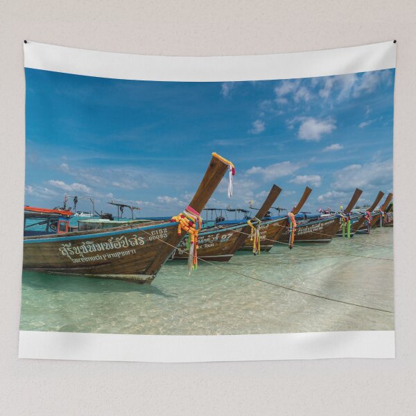 Item preview, Longtail boats at Bamboo island, Thailand designed and sold by JoSowden.