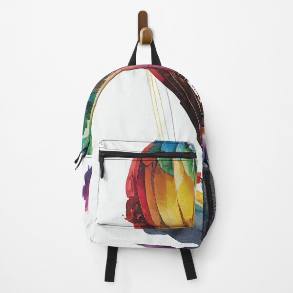 Item preview, A-Rainbow-Hot-Air-Balloon Original Digital Art Poster Print designed and sold by Peek-Designs.