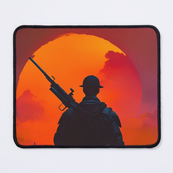 Item preview, Silhouette of Solders Against a Sunset, Ai Generated Art designed and sold by ACC .