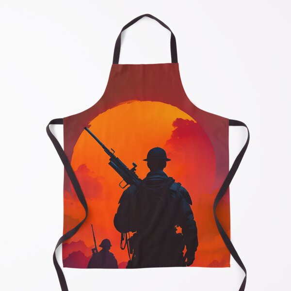 Item preview, Silhouette of Solders Against a Sunset, Ai Generated Art designed and sold by ACC .