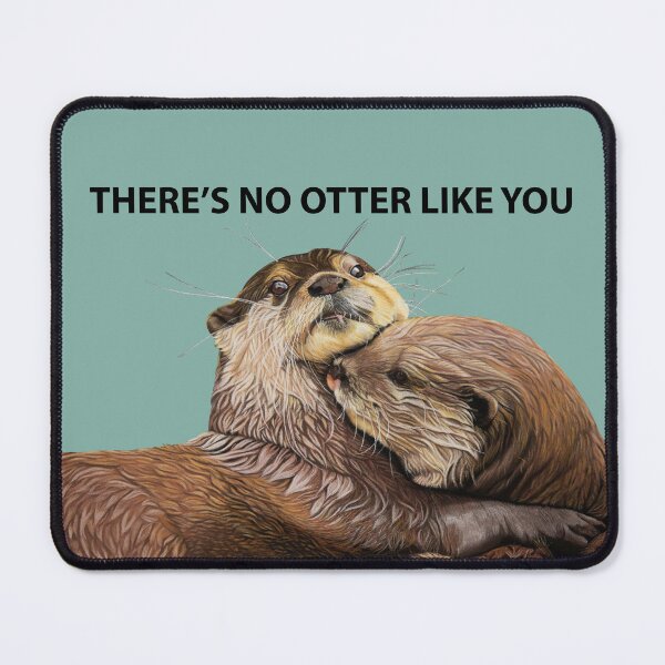 Item preview, Otter couple - Otter art - otter wall art - wildlife art - otter mate - otter family - otter swim designed and sold by IslesArt.