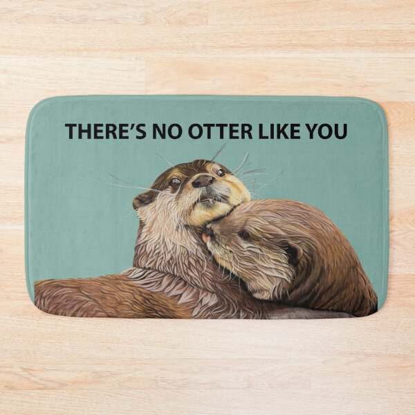 Item preview, Otter couple - Otter art - otter wall art - wildlife art - otter mate - otter family - otter swim designed and sold by IslesArt.