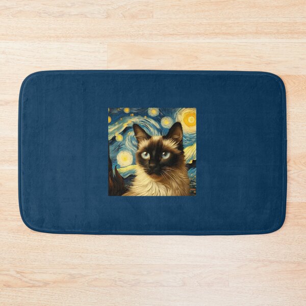Item preview, Siamese Elegance: Van Gogh Reverie designed and sold by BastKittyStore.