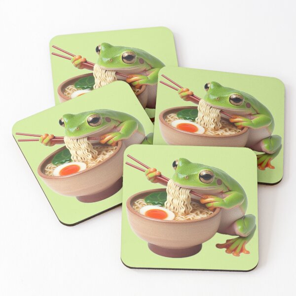 Item preview, Frog Eating Ramen designed and sold by KaraTeProject.