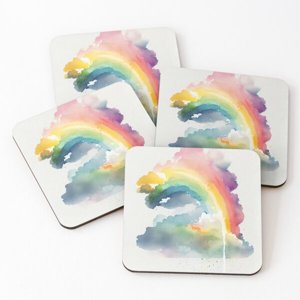 Artikelvorschau, A-Rainbow-In-A-Sky-Full-Of-Clouds Originaler digitaler Kunstposterdruck entworfen und verkauft von Peek-Designs.