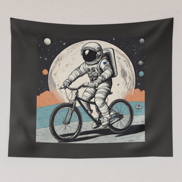 Item preview, astronaut rides a bicycle designed and sold by Vilemo.