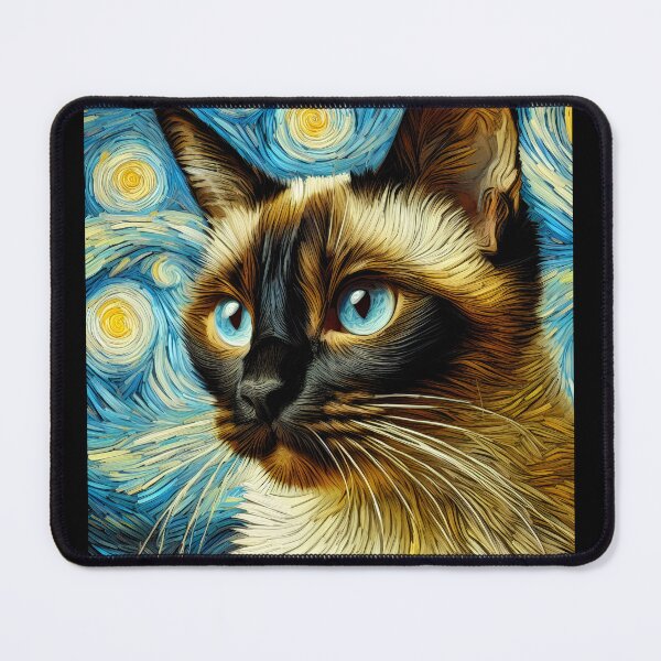 Item preview, Siamese Canvas: Van Gogh's Muse designed and sold by BastKittyStore.