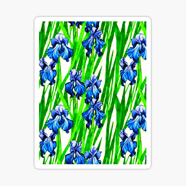 Item preview, Blue Iris Watercolor Pattern  designed and sold by Marymarice.