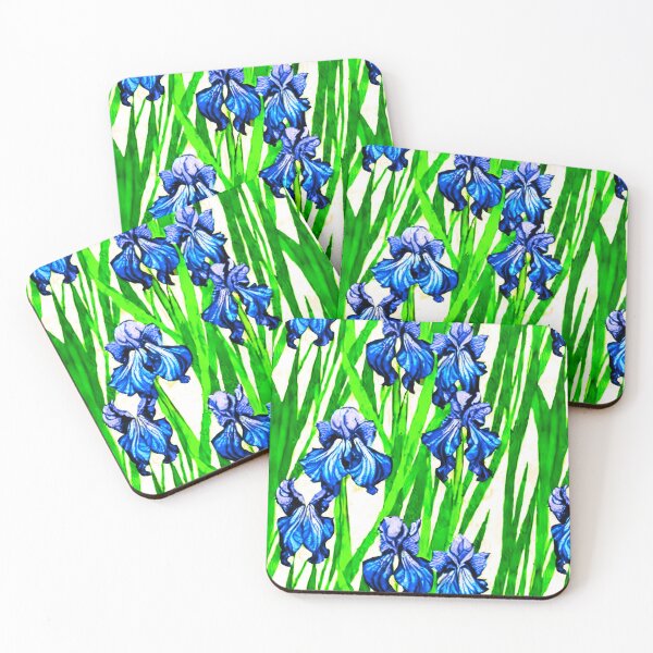 Item preview, Blue Iris Watercolor Pattern  designed and sold by Marymarice.