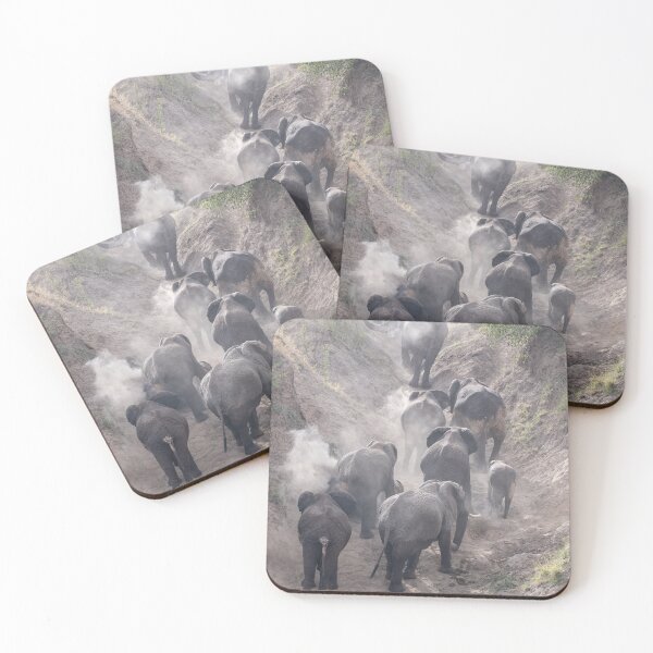 Item preview, Herd of elephants in the dust designed and sold by Ingo Gerlach.