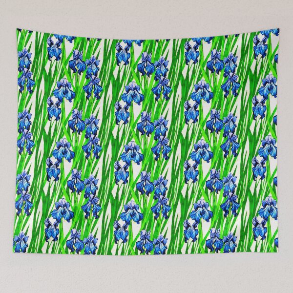 Item preview, Blue Iris Watercolor Pattern  designed and sold by Marymarice.