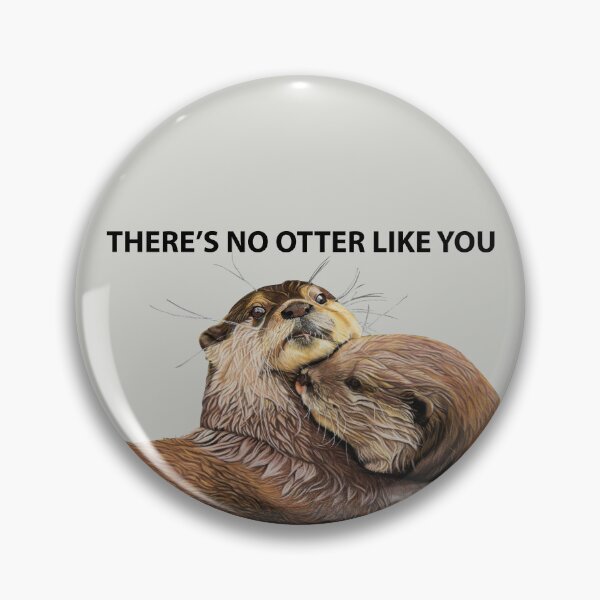 Item preview, Otter couple - Otter art - otter wall art - wildlife art - otter mate - otter family - otter swim designed and sold by IslesArt.