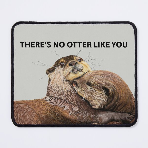 Item preview, Otter couple - Otter art - otter wall art - wildlife art - otter mate - otter family - otter swim designed and sold by IslesArt.