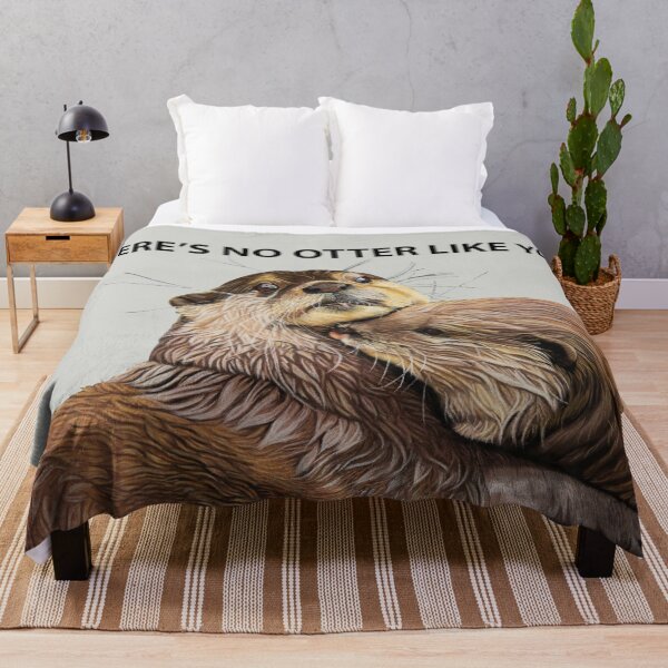 Item preview, Otter couple - Otter art - otter wall art - wildlife art - otter mate - otter family - otter swim designed and sold by IslesArt.