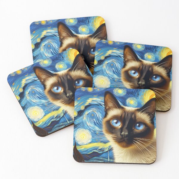 Item preview, Whiskered Harmony: Siamese Art Inspired designed and sold by BastKittyStore.