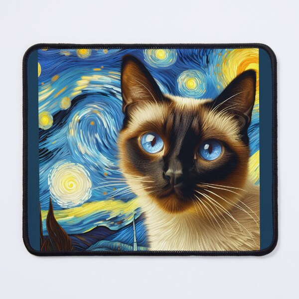 Item preview, Whiskered Harmony: Siamese Art Inspired designed and sold by BastKittyStore.