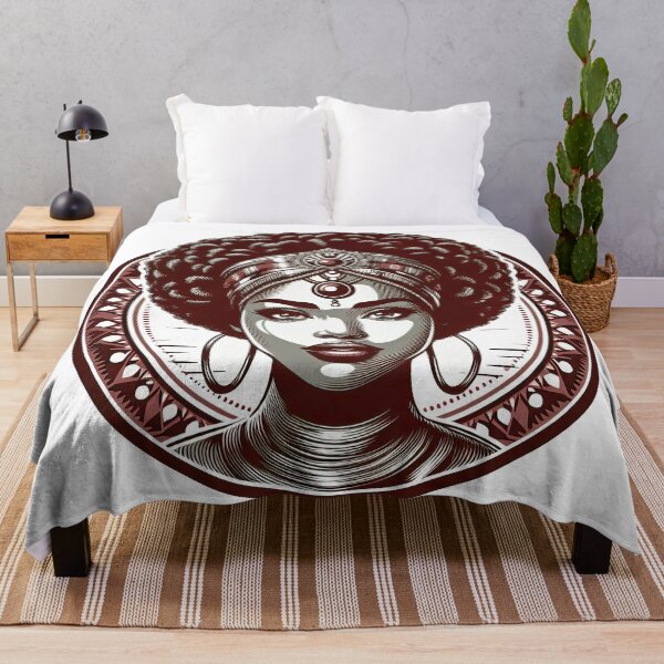 Item preview, Black woman with afro vector art IX designed and sold by My Aspian.