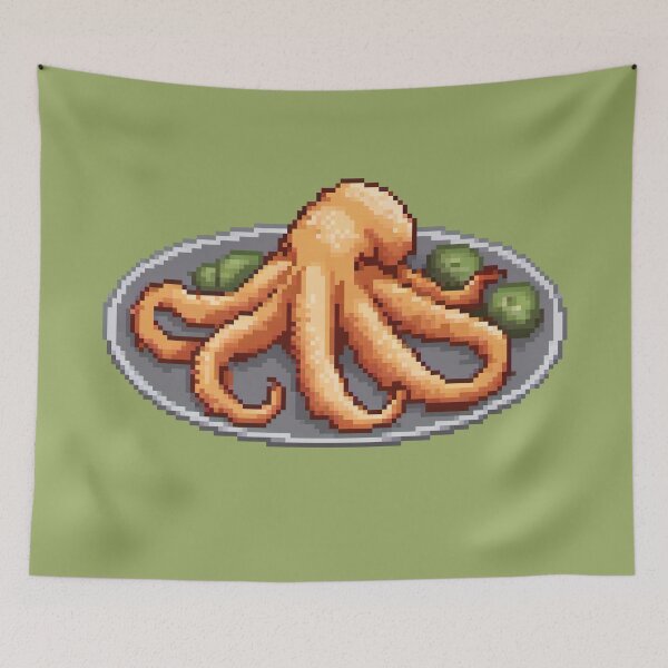 Item preview, Octo-Pixel Plate designed and sold by Pixelartshirt.