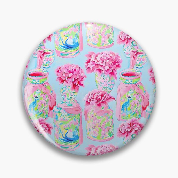 Artikelvorschau, Grandmillennial-Kunst, Ingwergläser und rosa Pfingstrosen entworfen und verkauft von SophieClimaArt.