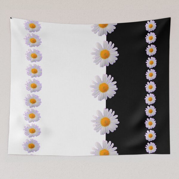 Item preview, WHITE DAISIES & WHITE-BLACK ART designed and sold by sharlesart.