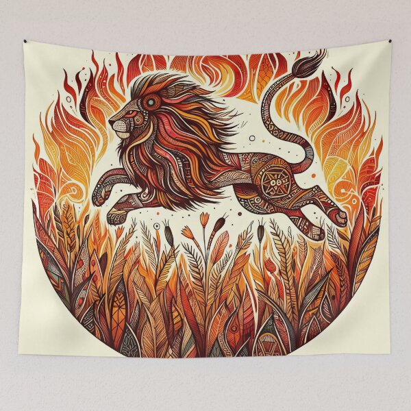 Item preview, Fire Lion of the Prairie designed and sold by Ccjib.