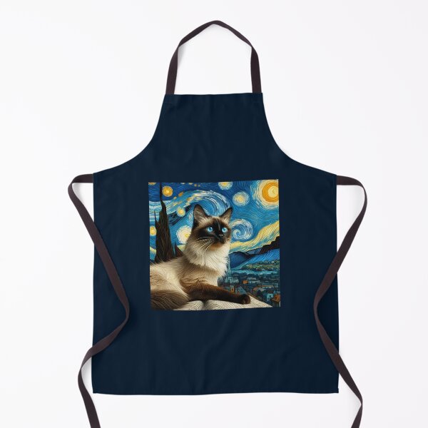 Artikelvorschau, Siamese Splendor: Van Gogh's Whisker Waltz entworfen und verkauft von BastKittyStore.