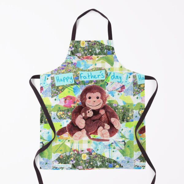 Item preview, Happy Father's Day, cute monkey and child designed and sold by OnBambisMind.