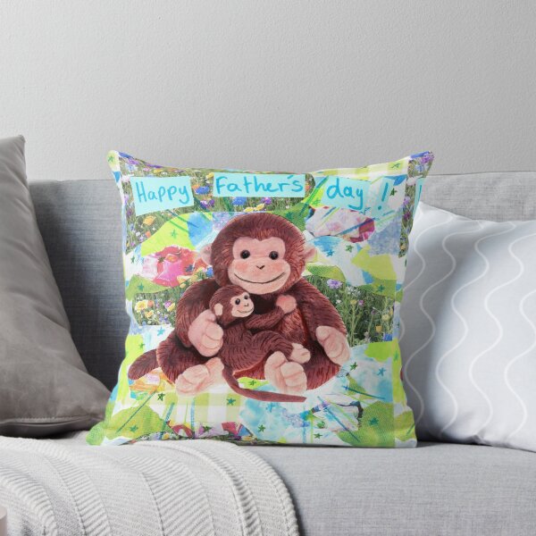 Item preview, Happy Father's Day, cute monkey and child  designed and sold by OnBambisMind.