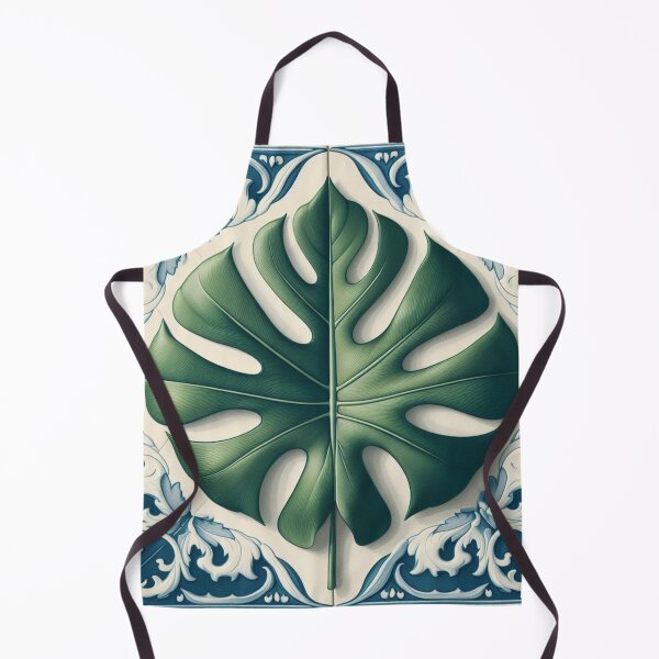 Item preview, Classic Delft Tile With Monstera Leaf No.2 designed and sold by ArtNook777.