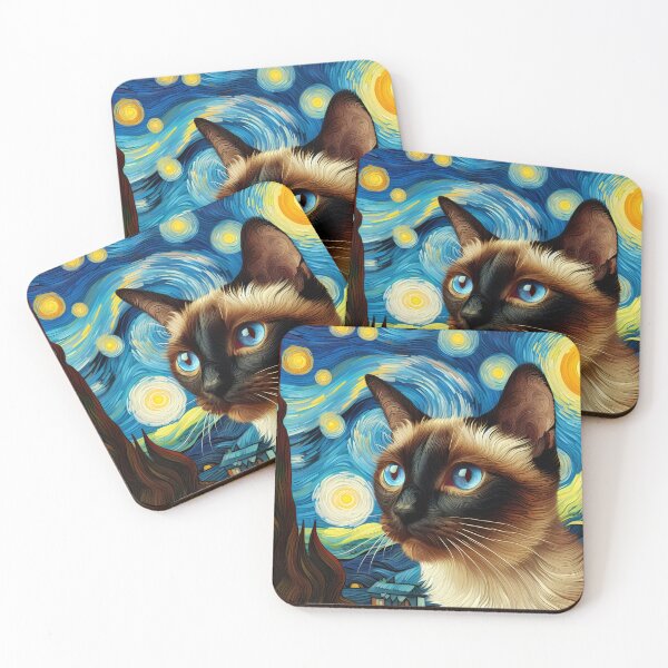 Item preview, Whiskered Whimsy: Siamese Artistry Unleashed designed and sold by BastKittyStore.