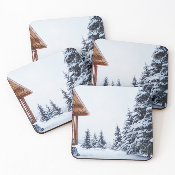 Item preview, Wooden Cabin in Serene Snowscape designed and sold by InbalTurShalom.