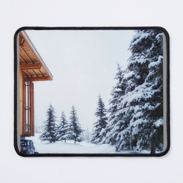 Item preview, Wooden Cabin in Serene Snowscape designed and sold by InbalTurShalom.