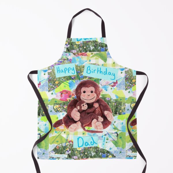 Item preview, Happy Birthday Dad, cute monkey and child designed and sold by OnBambisMind.