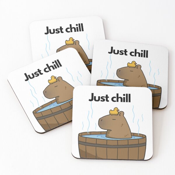 Item preview, chills with capybara designed and sold by ApexAnimal Art.