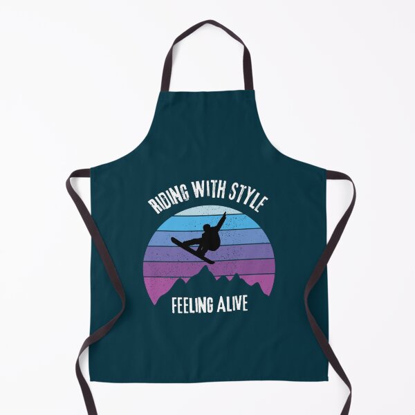 Item preview, Riding With Style Feeling Alive, Vintage Sunset Snowboarder Design designed and sold by aurorahartidl.